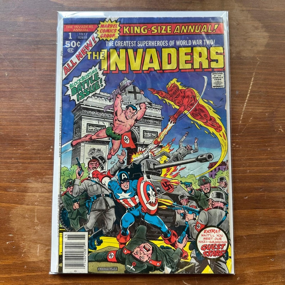 Marvel Comics The Invaders #1 King-Size Annual 1 1977 Captain America VG/VG+ Raw